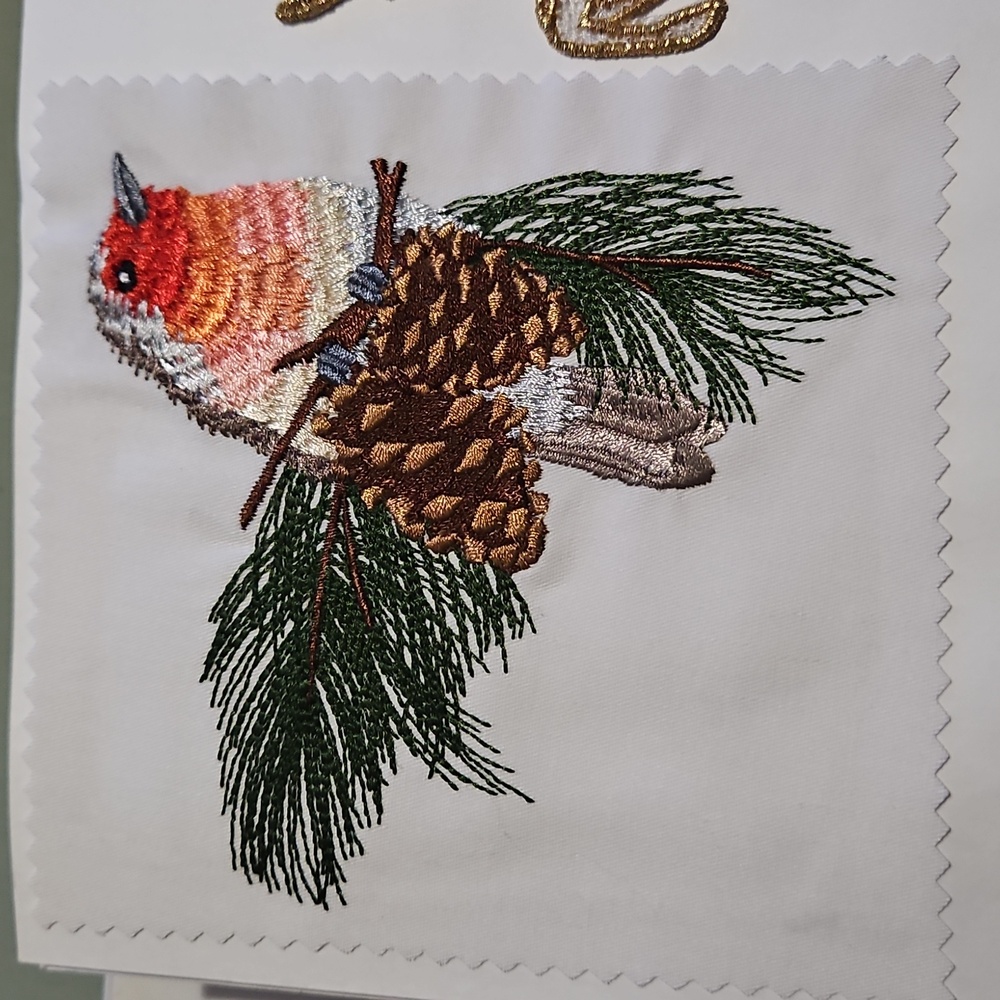 Handmade machine embroidery patch